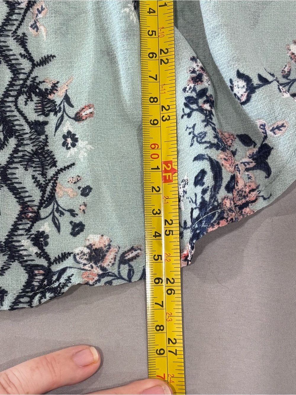 Rewind Womens M Cold Shoulder Floral Blouse Lace Embroidered Boho Mint Top NWT - Picture 9 of 11